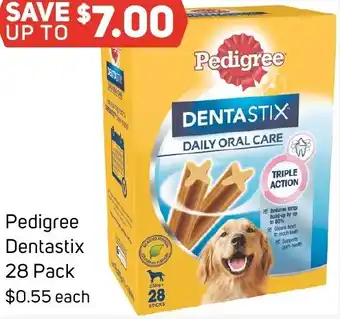 Foodland Pedigree Dentastix 28 Pack offer