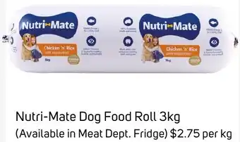 Foodland Nutri-Mate Dog Food Roll 3kg offer