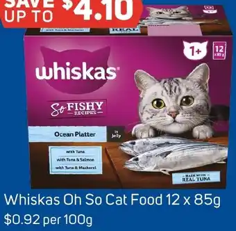 Foodland Whiskas Oh So Cat Food 12 x 85g offer