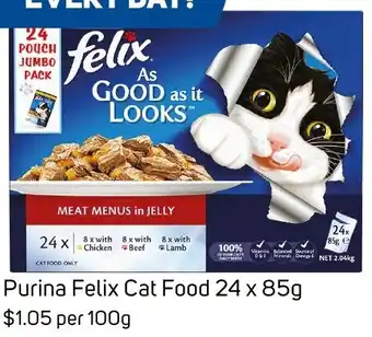 Foodland Purina Felix Cat Food 24 x 85g offer