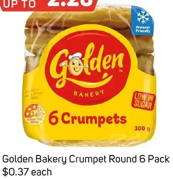 Foodland Golden Bakery Crumpet Round 6 Pack offer