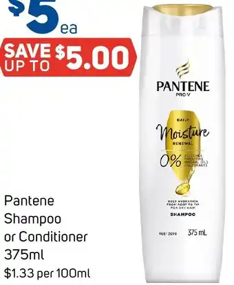 Foodland Pantene Shampoo or Conditioner 375ml offer