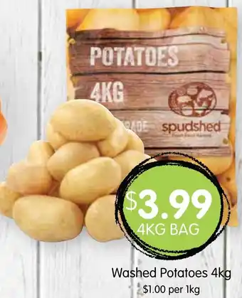 Spudshed Washed Potatoes 4kg offer