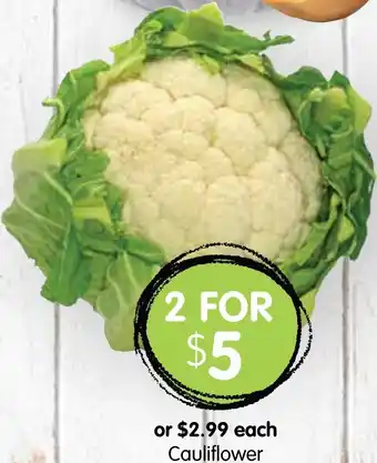 Spudshed Cauliflower offer