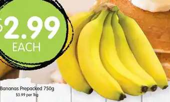 Spudshed Bananas Prepacked 750g offer