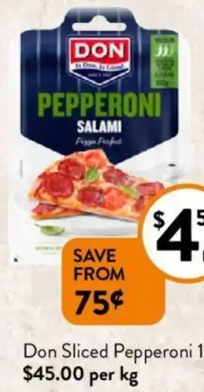 Foodworks Don Sliced Pepperoni 100g offer