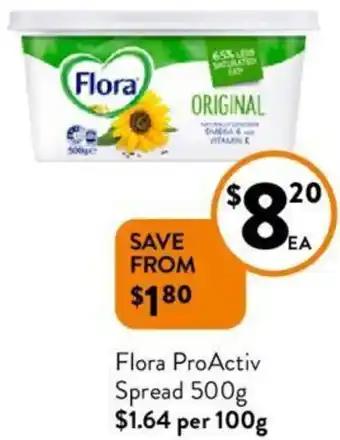 Foodworks Flora ProActiv Spread 500g offer