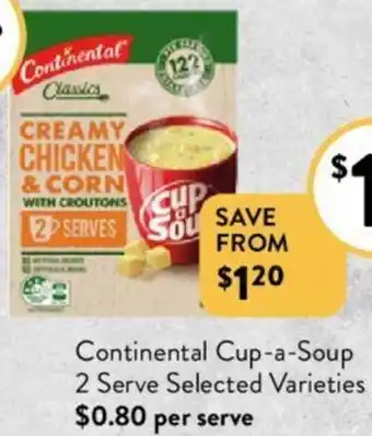 Foodworks Continental Cup-a-Soup 2 Serve offer