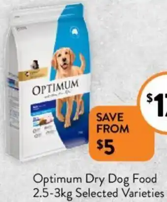 Foodworks Optimum Dry Dog Food 2.5-3kg offer