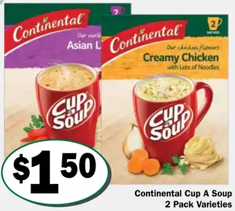 Friendly Grocer Continental Cup A Soup 2 Pack offer