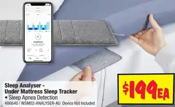 JB Hi-Fi Sleep Analyser - Under Mattress Sleep Tracker offer