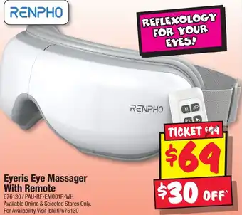 JB Hi-Fi Eyeris Eye Massager With Remote offer