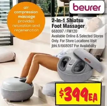 JB Hi-Fi 2-In-1 Shiatsu Foot Massager offer