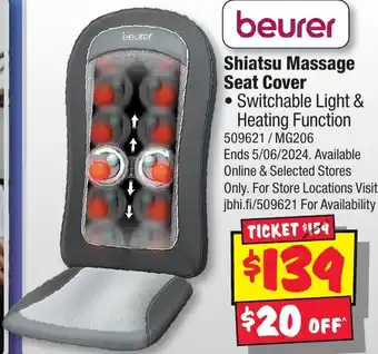 JB Hi-Fi Shiatsu Massage Seat Cover offer