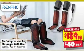 JB Hi-Fi Air Compression Leg Massager With Heat offer