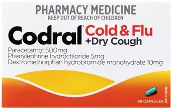 Discount Drug Stores Codral Cold & Flu + Dry Cough 48 Capsules offer