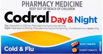 Discount Drug Stores Codral Cold & Flu Day & Night 24 Tablets offer