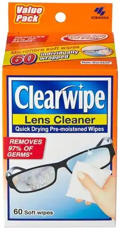 Clearwipe Lens Cleaner 60 Wipes