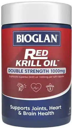 Discount Drug Stores Bioglan Red Krill Oil Double Strength 1000mg 60 Capsules offer