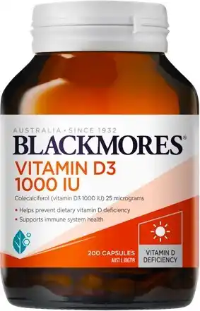 Discount Drug Stores Blackmores Vitamin D3 1000IU 200 Capsules offer