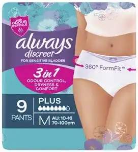 Discount Drug Stores Always Discreet Underwear Medium 9 Pants offer