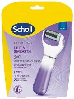 Scholl ExpertCare File & Smooth 2 in 1 Electronic Foot File System