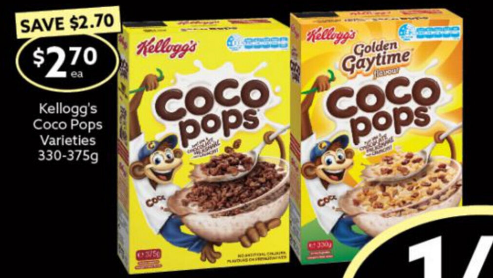 Kellogg's Coco Pops Varieties 330375g offer at Ritchies