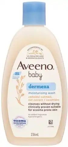 Discount Drug Stores Aveeno Baby Dermexa Moisturising Wash 236mL offer