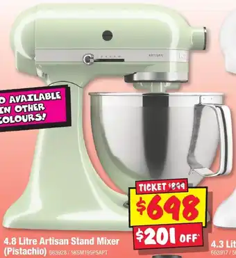 JB Hi-Fi 4.8 Litre Artisan Stand Mixer (Pistachio) offer