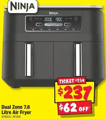 JB Hi-Fi Dual Zone 7.6 Litre Air Fryer offer