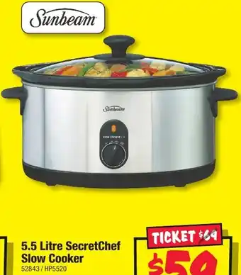 5.5 Litre SecretChef Slow Cooker