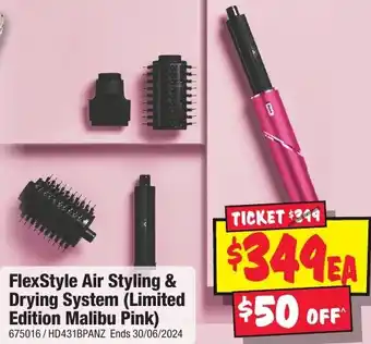 JB Hi-Fi FlexStyle Air Styling & Drying System (Limited Edition Malibu Pink) offer