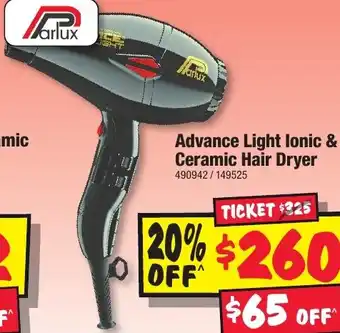 JB Hi-Fi Advance Light Ionic & Ceramic Hair Dryer offer