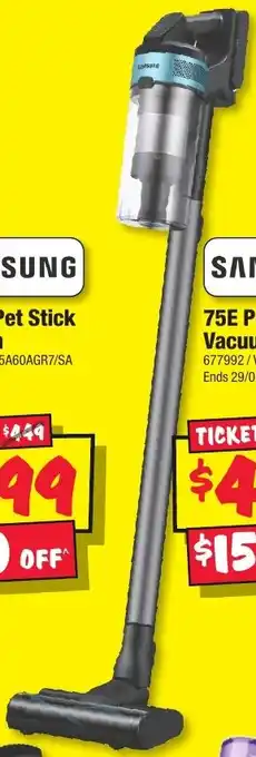 JB Hi-Fi 75E Pet Stick Vacuum offer