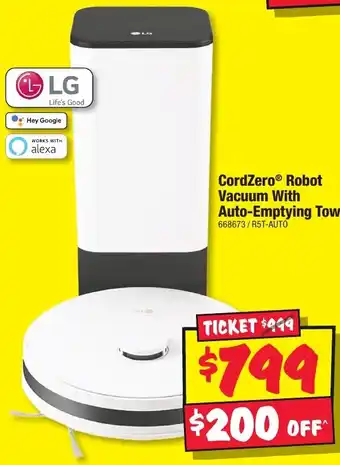 JB Hi-Fi CordZero Robot Vacuum With Auto-Emptying Tower offer