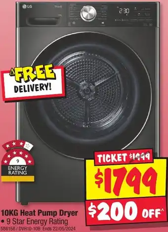 JB Hi-Fi 10KG Heat Pump Dryer offer