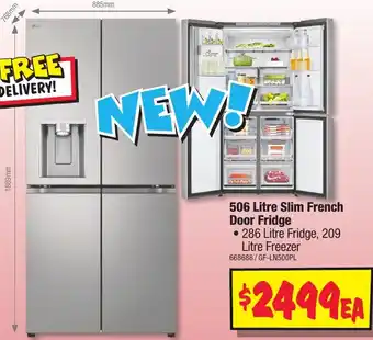 JB Hi-Fi 506 Litre Slim French Door Fridge offer