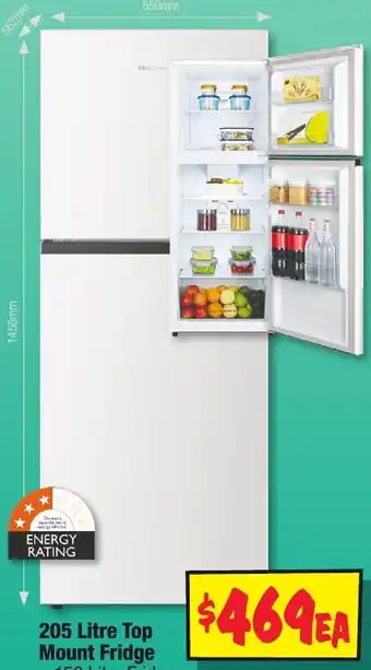 JB Hi-Fi 205 Litre Top Mount Fridge offer