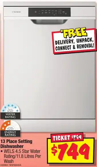 13 Place Setting Dishwasher