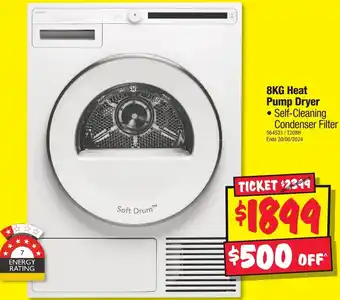 JB Hi-Fi 8KG Heat Pump Dryer offer