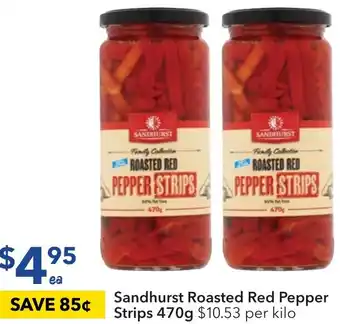 Sandhurst Roasted Red Pepper Strips 470g