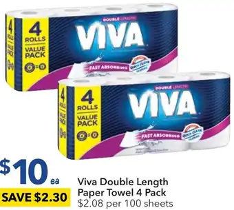 Ritchies Viva Double Length Paper Towel 4 Pack offer