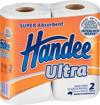 Coles Handee Ultra Paper Towel 2 Pack offer