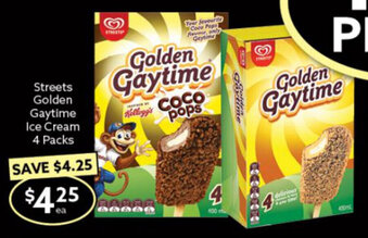 Ritchies Streets Golden Gaytime Ice Cream 4 Packs offer