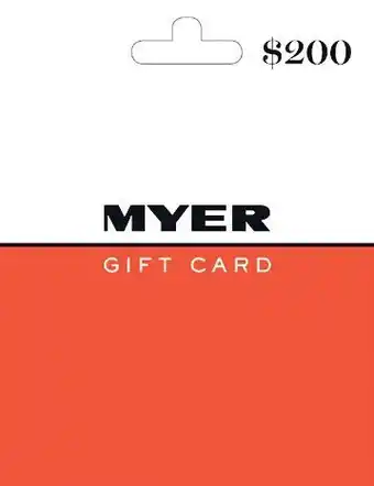 $200 Myer Gift Card