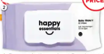 Good Price Pharmacy Happy Essentials Baby Water Wipes 80 Pack offer