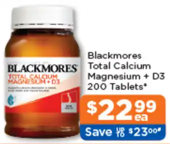 Good Price Pharmacy Blackmores Total Calcium Magnesium + D3 200 Tablets offer