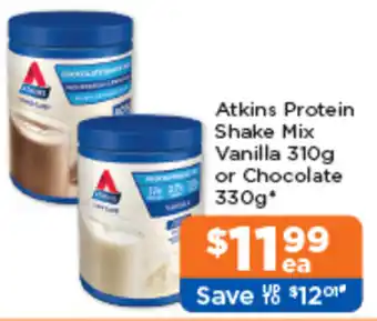 Good Price Pharmacy Protein Shake Mix Vanilla or Chocolate 330g offer