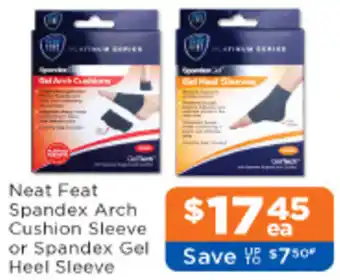 Good Price Pharmacy Neat Feat Spandex Arch Cushion Sleeve or Spandex Gel Heel Sleeve offer