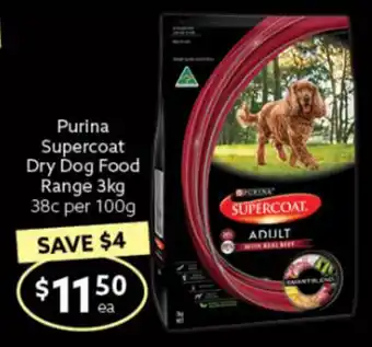 Ritchies Purina Supercoat Dry Dog Food 3kg offer